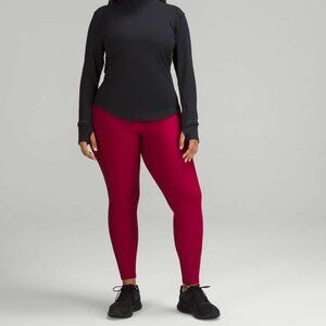 NWT Lululemon Fast and Free High Rise Tight 28" *Fleece, Sz 6, Pomegranate